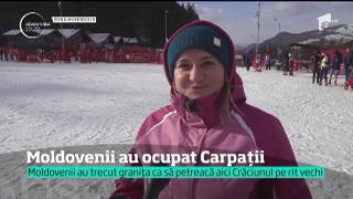 Muntele este sub asediul fraţilor noştri de peste Prut. Moldovenii sărbătoresc Crăciunul pe rit vechi