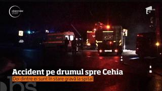 Accident cu 6 victime în Bistriţa-Năsăud: un microbuz s-a ciocnit frontal cu o cisternă (VIDEO)