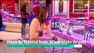 Masă de Sfântul Ioan, la jumătate de preţ (VIDEO)