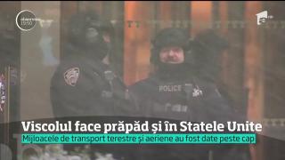Zăpada şi viscolul dau bătăi de cap şi americanilor