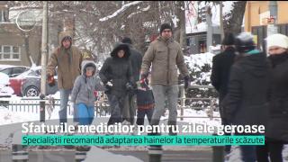 Sfaturile medicilor pentru zilele geroase