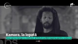 Kamara a învățat să deszăpezească mașina ca un profesionst