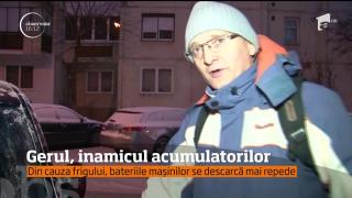 Din cauza frigului, bateriile mașinilor se descarcă mai repede