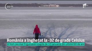 România a înghețat la minus 32 de grade Celsius (VIDEO)