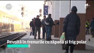 Revoltă în trenurile cu zăpadă și frig polar