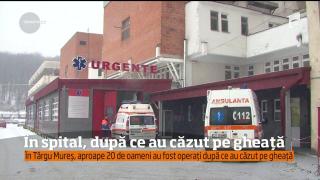 În spital, după ce au căzut pe gheață