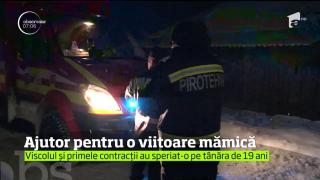 Salvare cu emoţii într-o localitate din judeţul Iaşi, înconjurată de troiene!