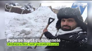 Pepe s-a înarmat cu o lopată şi a ieşit la deszăpezire