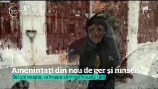 METEO UPDATE: De luni seara, revin ninsorile și gerul, cu temperaturi ce vor scădea și sub minus 20 de grade. (VIDEO)