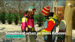 VIDEO: S-au simțit ca pe pârtia de munte! Snowboard urban, în București
