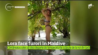 Lora face furori în Maldive! Vedeta îşi surprindere fanii cu fotografii în costum de baie