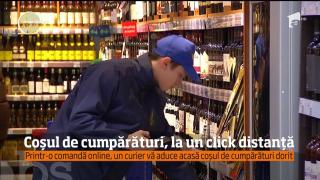 Coșul de cumpărături, la un click distanță. Printr-o comandă online, un curier vă aduce la uşa casei cumpărăturile mult dorite