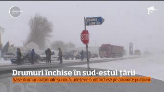 STAREA DRUMURILOR: Șase drumuri naționale și nouă județene sunt închise pe anumite porțiuni