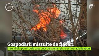 Panică în Focşani! Zeci de oameni au fost evacuaţi din case, după un incendiu violent