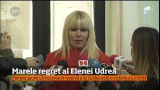 Elena Udrea: "Trecerea în rezervă a lui Florian Coldea este o victorie a lui Sebastian Ghiţă!"