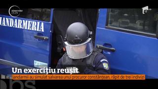 Un exercițiu reușit! Jandarmii au simulat salvarea unui procuror constănțean, răpit de trei indivizi