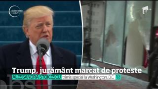 Donald Trump, jurământ cu proteste. 200 de protestatari mascaţi au declanşat un adevărat război civil într-o suburbie din Washington!