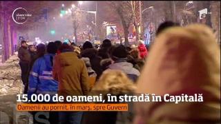S-au strigat lozinci împotriva Guvernului în centrul Capitalei! Zeci de mii de oameni, nemulţumiţi de legea amnistiei şi graţierii