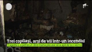 A ieşit după o găleată de apă şi acum trăieşte un coşmar! Trei copii din judeţul Bacău au ars de vii într-un incendiu