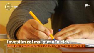 La nivel european, România are cel mai redus cost-standard pentru fiecare elev în parte