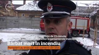Bărbat din Bistrița, mort după ce garsoniera i-a luat foc. Nu se cunosc cauzele incendiului