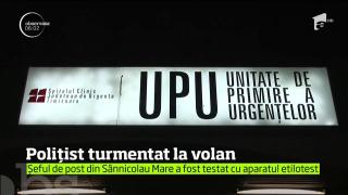 Şeful Poliţiei din Sânnicolau Mare, beat la volan. A lovit un taximetru în Timișoara