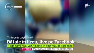 Bătaie generală între elevii unui liceu din Lugoj, transmisă în direct pe Facebook