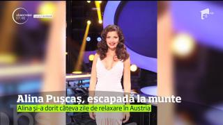 Alina Puşcaş, escapadă la munte alături de soţul ei