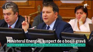 Ministrul Energiei, Toma Petcu, SUSPECT de o boală gravă
