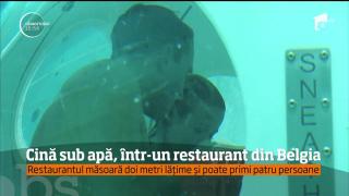 Poţi lua cina sub APĂ! Este ideea inedită a unui restaurant din Belgia