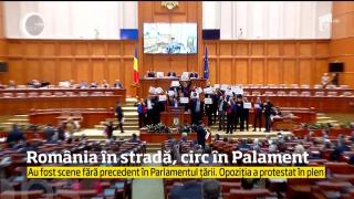 IMAGINILE ZILEI! România în stradă, circ în Parlament