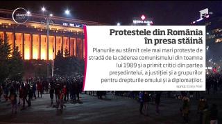 Protestele din România au avut ecou puternic şi în presa internaţională