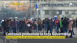 Protestarii încep să se adune pentru mitingul din Piaţa Victoriei (VIDEO)