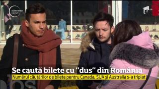 Se caută bilete cu "DUS" din România. Românii se gândesc tot mai mult să emigreze