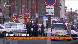 Atac la Luvru. Un bărbat a încercat să intre în muzeu cu mai multe arme albe asupra sa