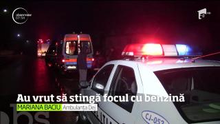 Se zbat între viaţă şi moarte, din NEATENŢIE! Doi bărbaţi au încercat să stingă focul din sobă cu benzină