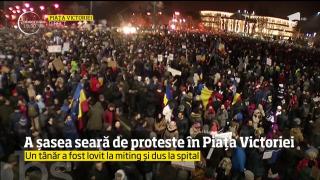 Protestatarii din Piața Victoriei cer demisia Guvernului Grindeanu