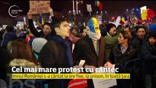 Cel mai mare PROTEST din ultimele trei decenii, sâmbătă în Capitală! S-a cântat imnul României în fiecare oră