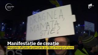 Protestatarul român e frate cu rima şi cu umorul