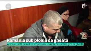 Aproape toată ţara a fost acoperită de un strat gros de gheaţă