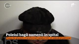 Ploaia de gheaţă a transformat Galaţiul într-un adevărat patinoar. Spitalul a fost luat cu asalt