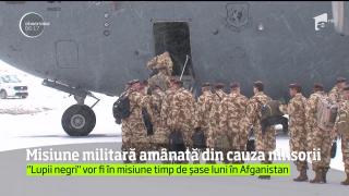 Cel mai mare avion NATO nu a putut să decoleze de la Iaşi! Misiunea militarilor români în Afganistan, amânată din cauza ninsorii abundente (VIDEO)