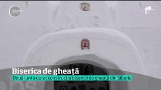 Două luni a durat construcția bisericii de gheață din Siberia
