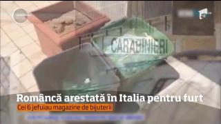 Româncă arestată în Italia, făcea parte dintr-o grupare de hoţi care furau tot ce le ieşea în cale (VIDEO)