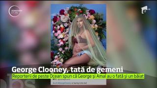 Bucurie la dublu în familia lui George Clooney. Actorul şi soţia sa vor avea gemeni