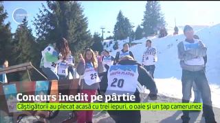 Concurs inedit pe pârtia din Păltiniș. Printre premii se numără şi... un ţap camerunez