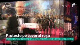 Protestele din piaţa Victoriei au ajuns şi pe covorul roşu de la Berlin