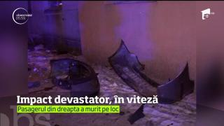 Viteza i-a curmat viaţa, la doar 21 de ani! Un tânăr din Focşani a murit, după ce maşina în care se afla s-a izbit de un stâlp