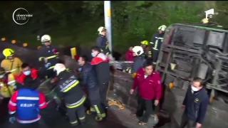 Accident cu zeci de morţi, pe o autostradă din Taipei. Este cel mai grav incident rutier din ultimii 30 de ani!