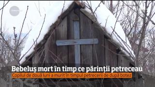 Bebeluș mort, după botez. Copilul de două luni a murit în timp ce părinţii petreceau